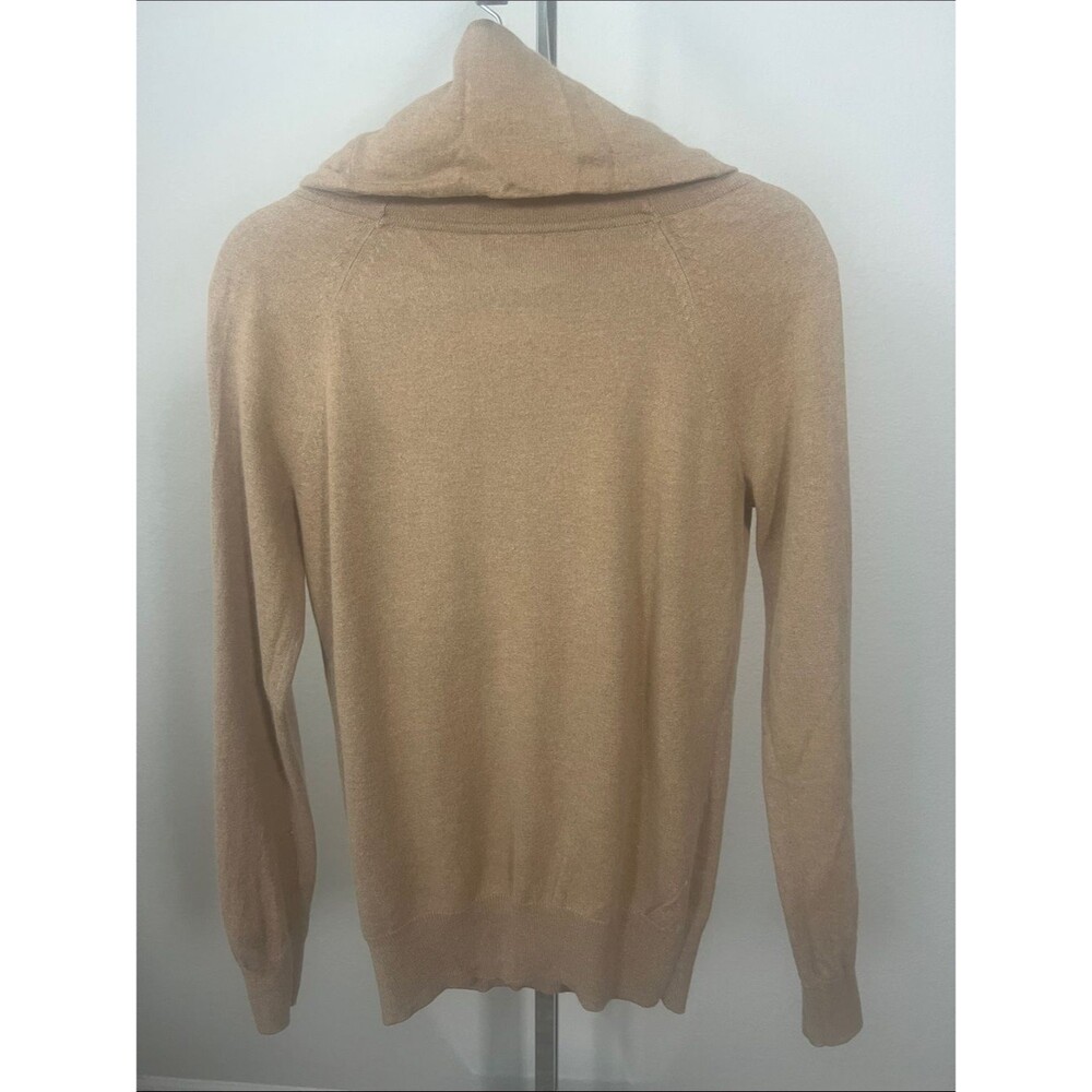 GAP Camel Cowl Neck Cotton and Rabbit Hair Sweater Natural Fibers Quiet Luxury - Picture 3 of 5